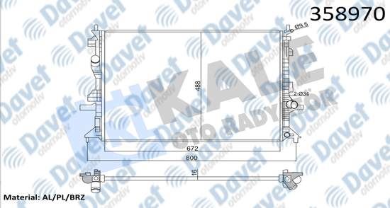 KALE 358980 Su Radyatoru Ford Focus Iv